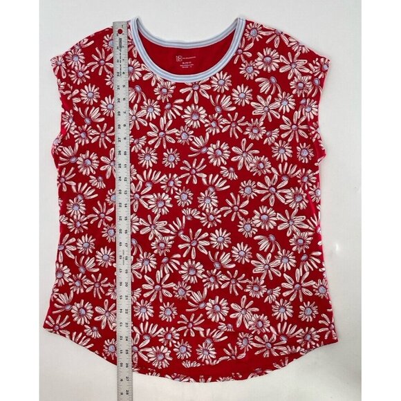 No Boundaries Juniors Red Floral T-shirt‎ Size XL (15-17) Y2K, 90’s Vibes - Picture 10 of 11